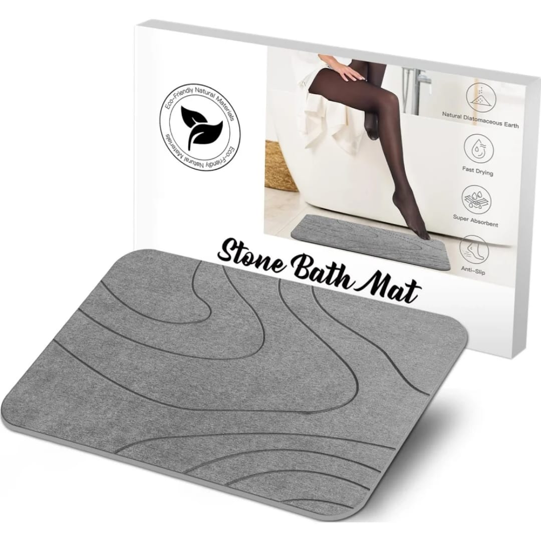 Non-Slip Absorbing Bath Mat Stone