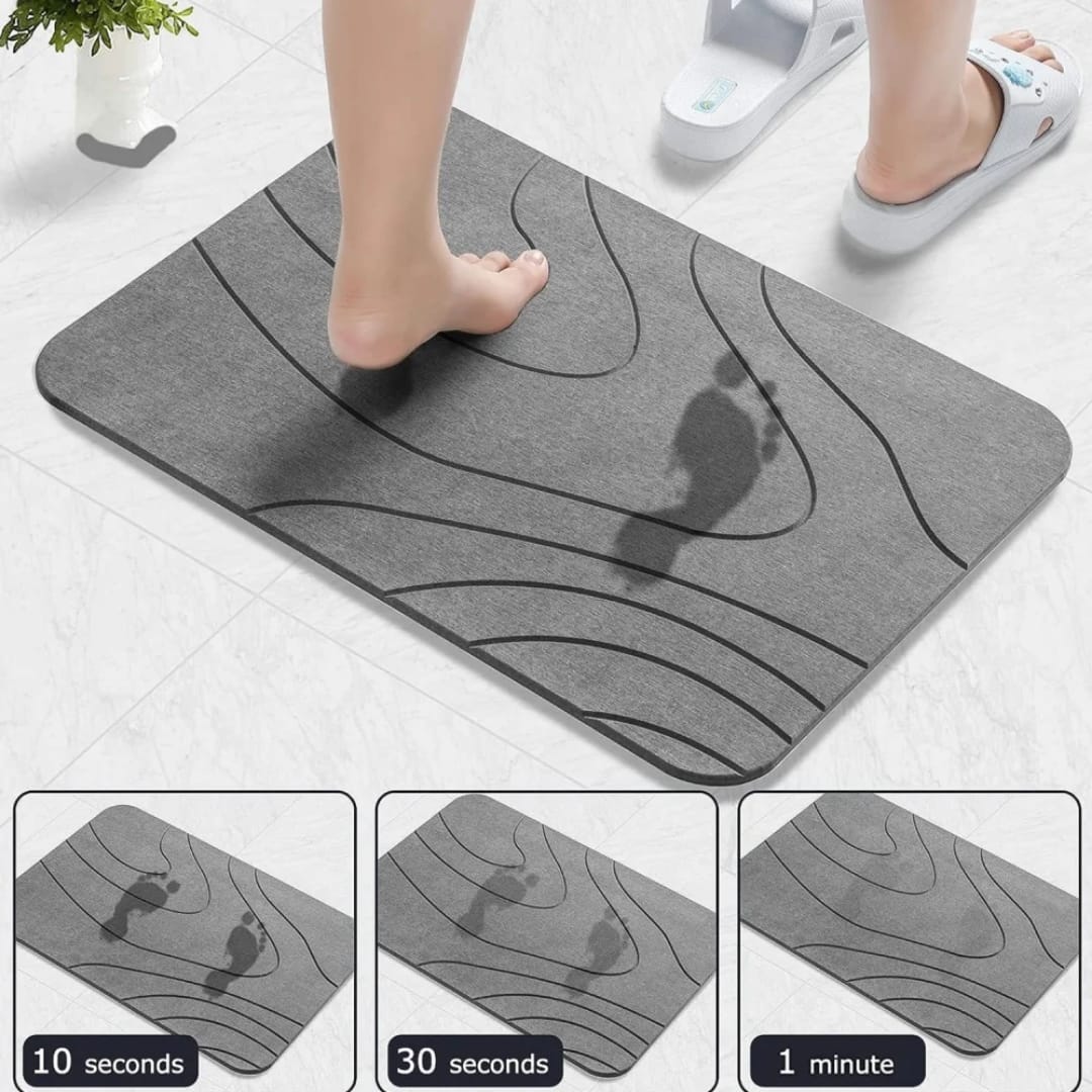 Non-Slip Absorbing Bath Mat Stone