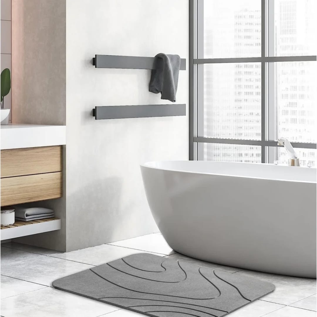 Non-Slip Absorbing Bath Mat Stone